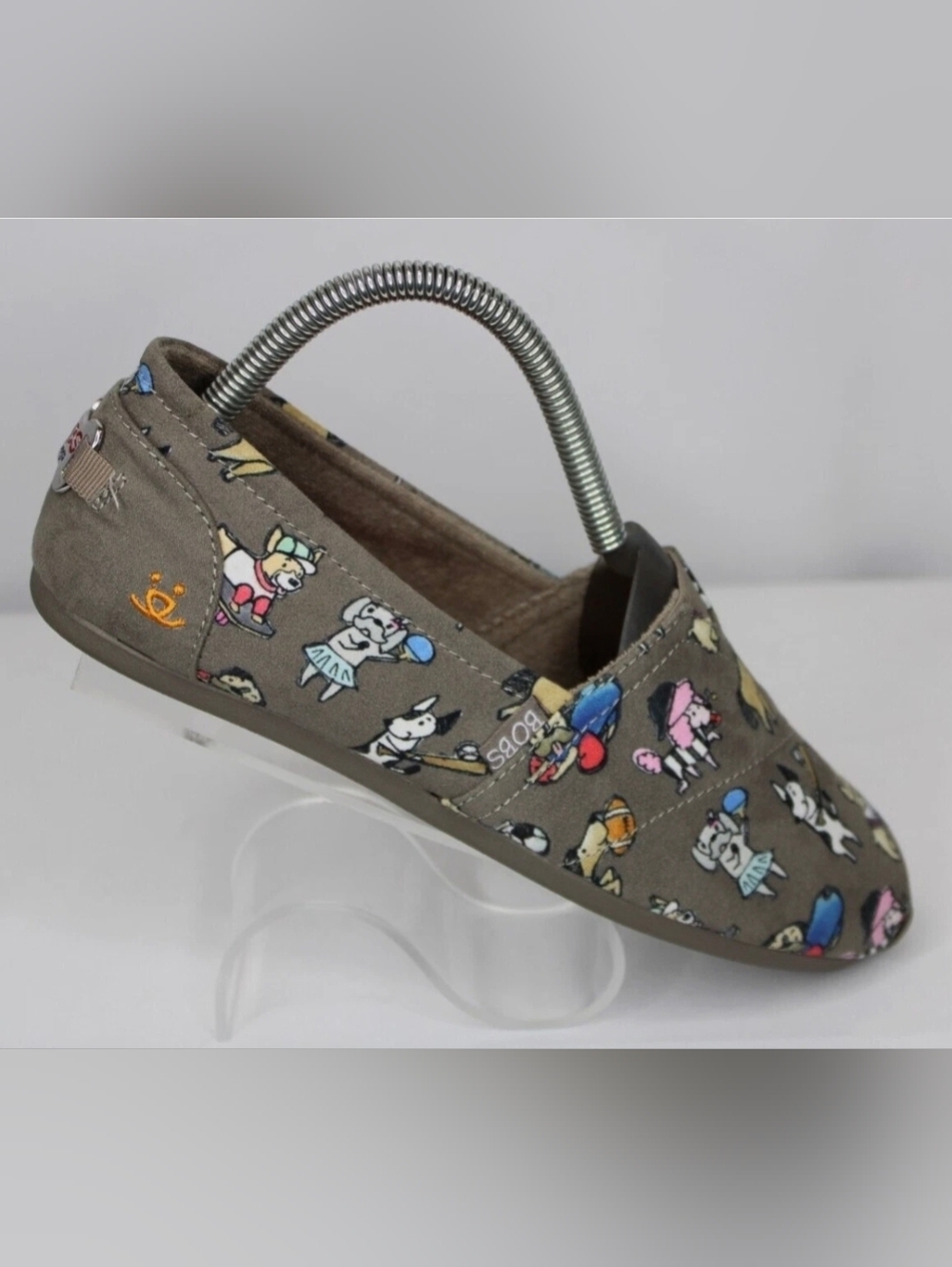 BOBS from Skechers "Go Fetch" Sporty Dog Print Slip-On Shoes METAL DOGTAGS. - Picture 3 of 9